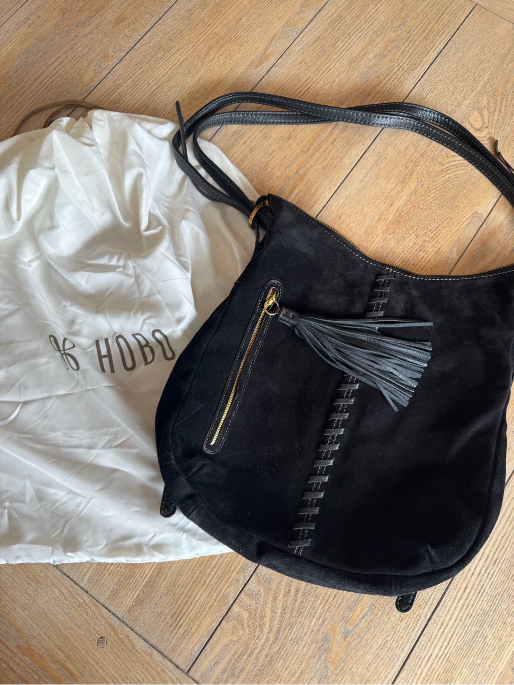 Hobo Merrin Convertible Backpack Black With Gold Hardware